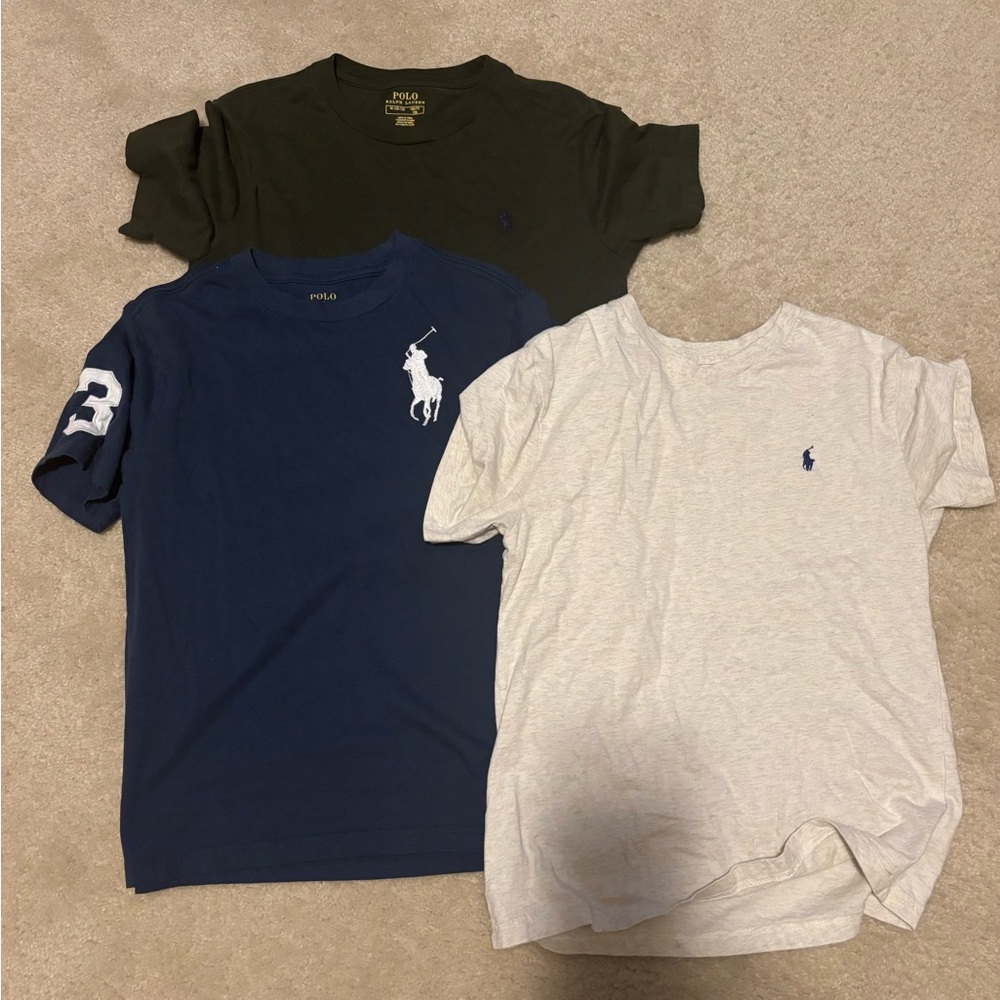 Polo by Ralph Lauren Kids Short Sleeve Tees - Green, Blue, White